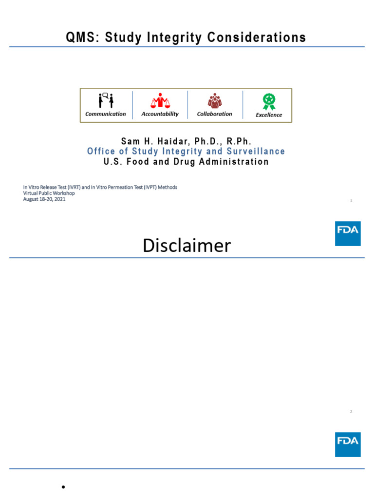 IVPT/IVRT Study Integrity Guidelines | PDF
