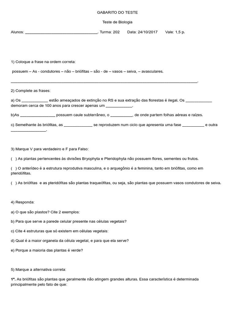 AULA 08 Teste Turma 202 Rev1.doc - 20250811 - 161822 - 0000 | PDF ...