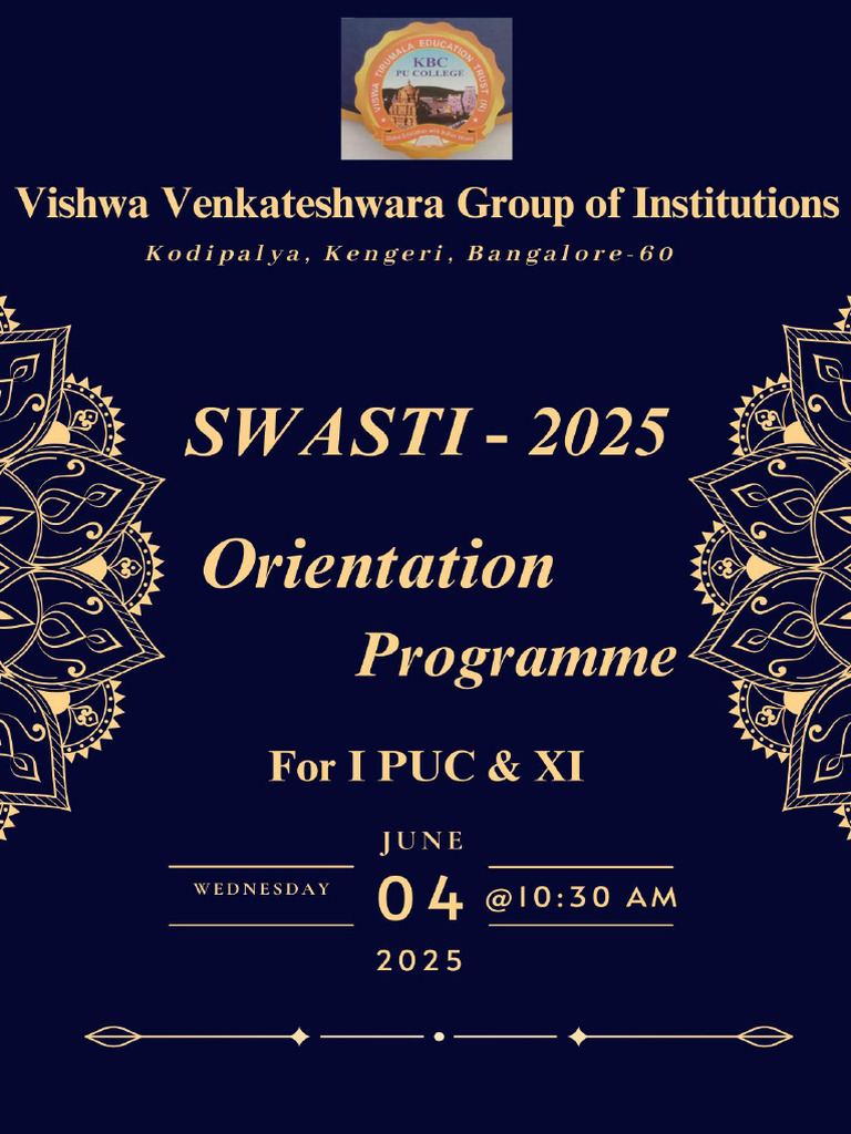 Orientation Programme Invitation | PDF