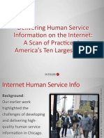 Delivery of Human Service Information on the Internet