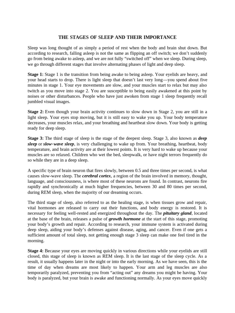 Understanding Sleep Stages and Benefits | PDF | Sleep | Rapid Eye ...