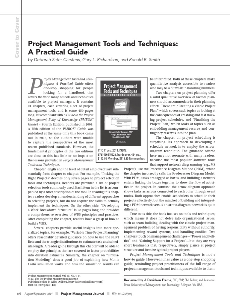 Project Management Tools Overview | PDF