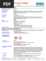 Bernzomatic Propane Safety Data Sheet | PDF | Dangerous Goods | Propane