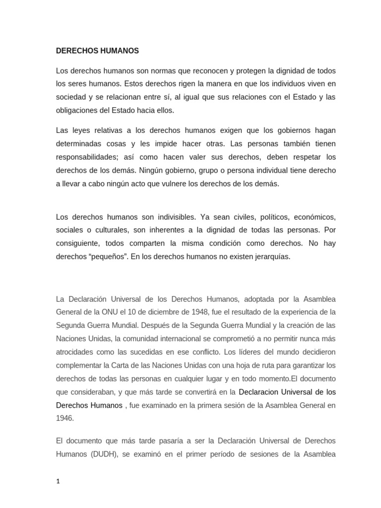 Importancia y Desafíos de los Derechos Humanos | PDF | Derechos humanos ...
