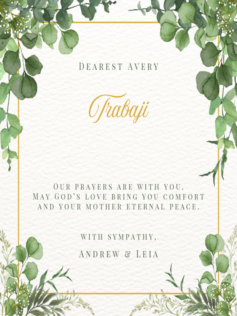 Green White Illustrated Floral Sympathy Square Card_20250811_191729 ...