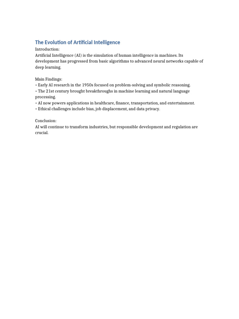 The Evolution of AI Technology | PDF