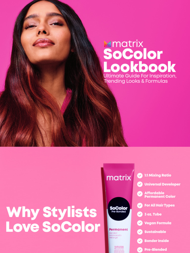 Matrix SoColor Color Chart 2024 | PDF | Brown | Red