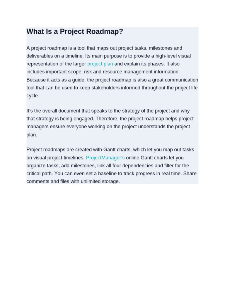 Understanding Project Roadmaps | PDF | Project Management | Computing