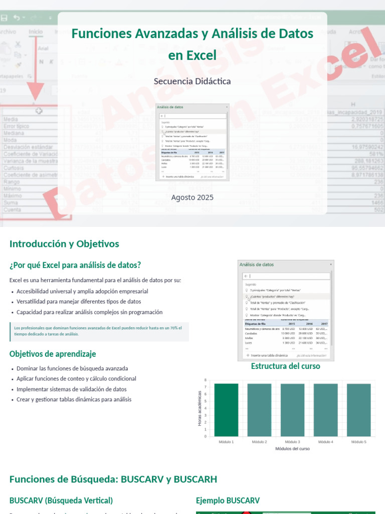 Análisis de Datos Avanzado en Excel | PDF | Microsoft Excel ...