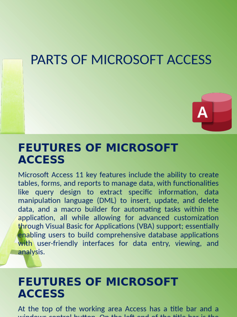 Components of Microsoft Access Interface | PDF | Window (Computing ...