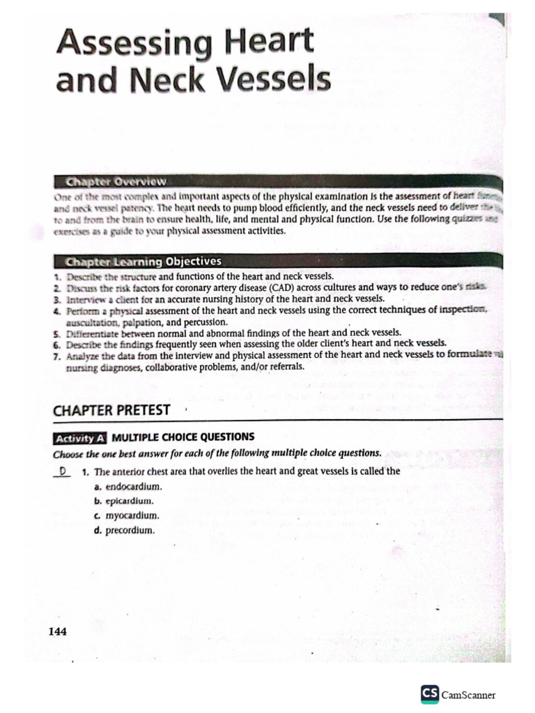 Health Assessment Heart and Neck Vessels Lab Manu | PDF