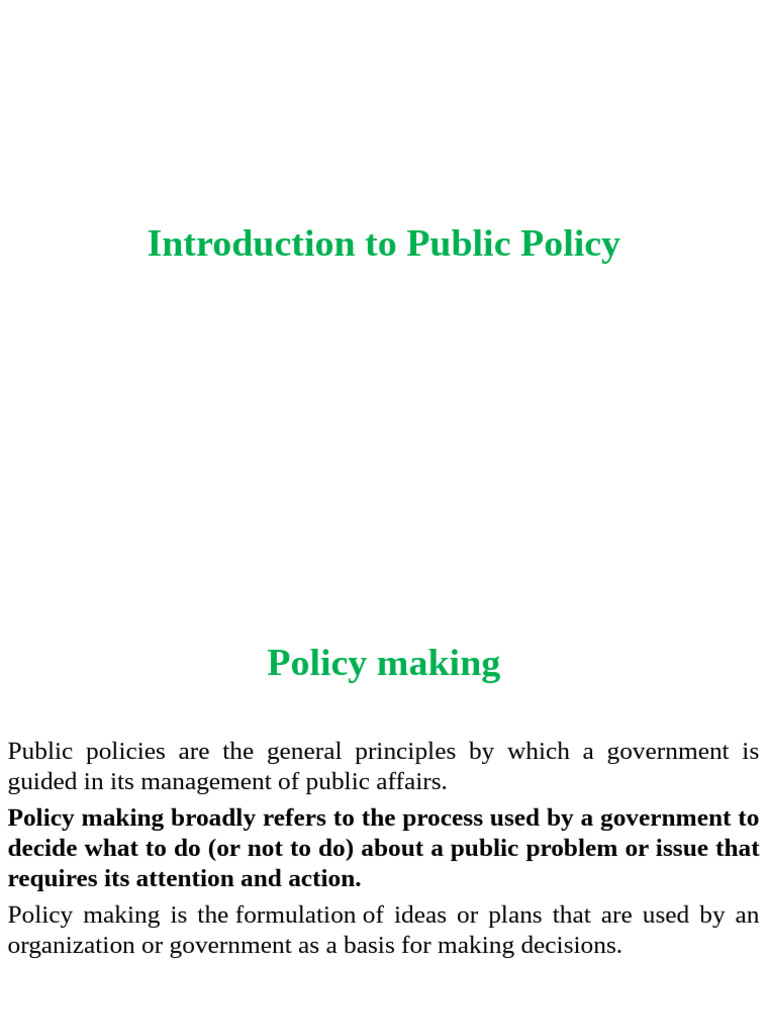 Models of Policy Making | PDF | Public Choice | Policy