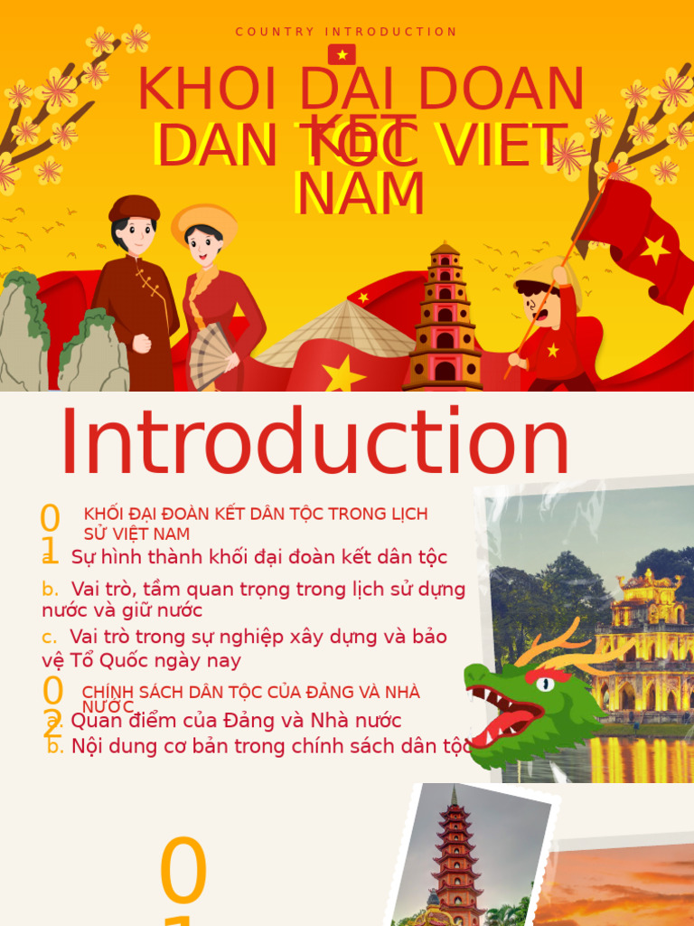 Vietnam Introduction Presentation in Red and Yellow Informative Style ...
