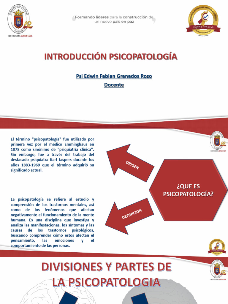 Introducción a la Psicopatología | PDF | Psicopatología | Trastorno mental
