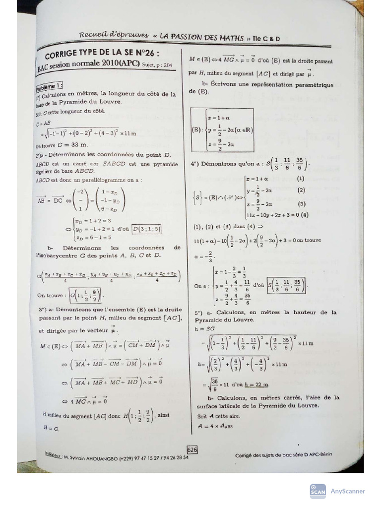 Corrige Bac 2010 | PDF