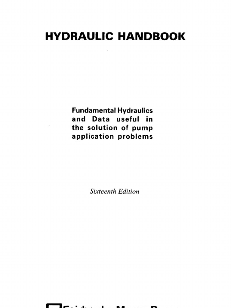 Hydraulic Handbook Pump Pressure