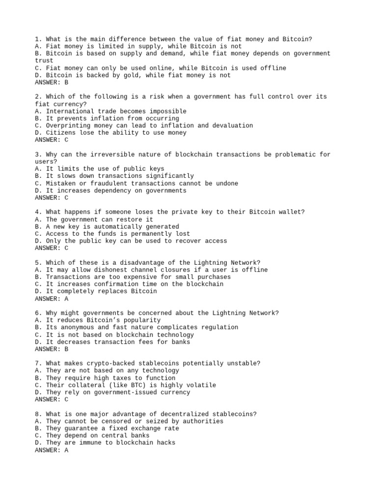 Crypto Exam Aiken | PDF | Bitcoin | Money
