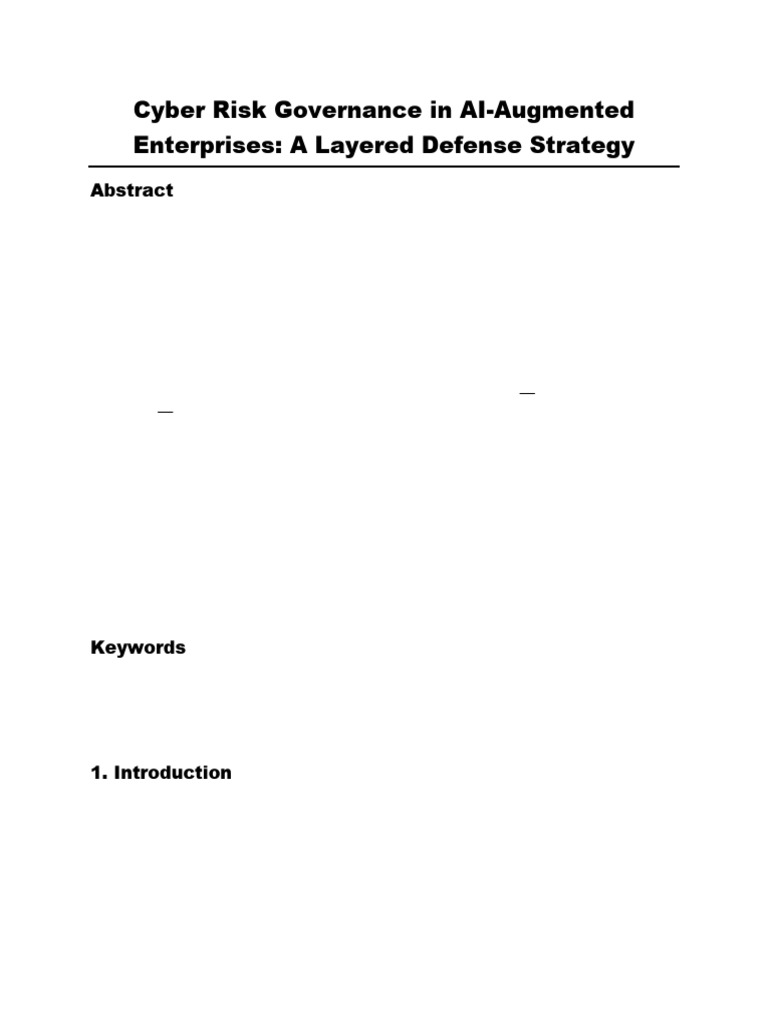 AI Cyber Risk Governance Strategy | PDF | Artificial Intelligence ...