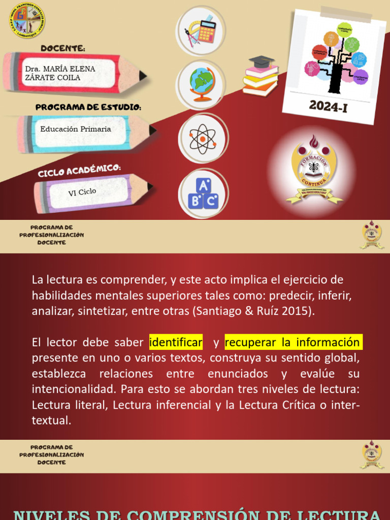 Niveles de Comprensión Lectora | PDF | Información | Comprensión lectora