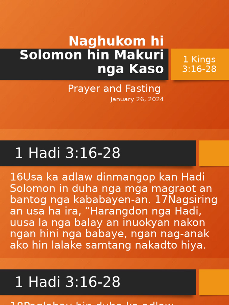 Prayer and Fasting 1kings | PDF