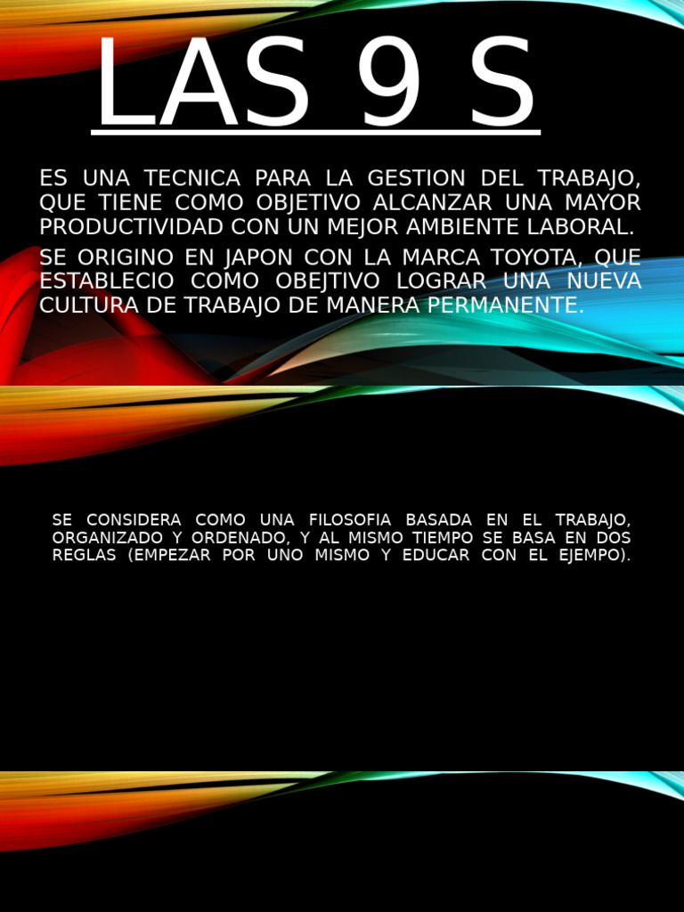 Las 9 S: Mejora en la Gestión Laboral | PDF