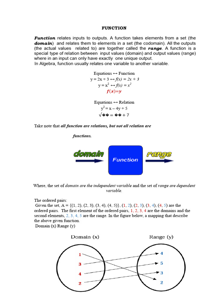 Understanding Mathematical Functions | PDF | Function (Mathematics ...