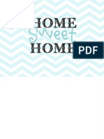 Home Sweet Home - Blue Chevron