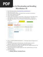 Instructions For Downloading and Installing Micro Station V8i