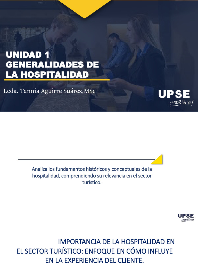 Importancia de la Hospitalidad Turística | PDF | Sustentabilidad ...