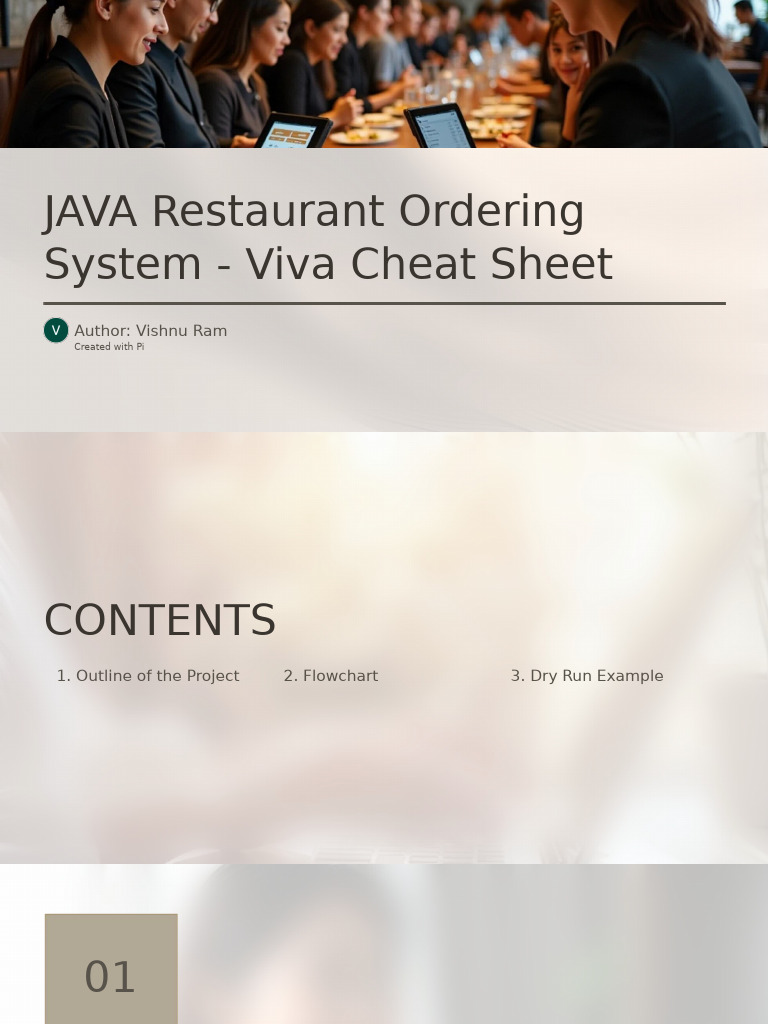 Java Restaurant Ordering System Guide | PDF