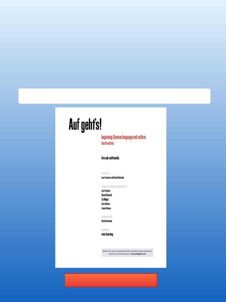 Auf geht s beginning German language and culture 4th edition