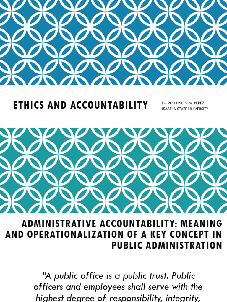 Ethics and Accountability | PDF | Audit | Accountability