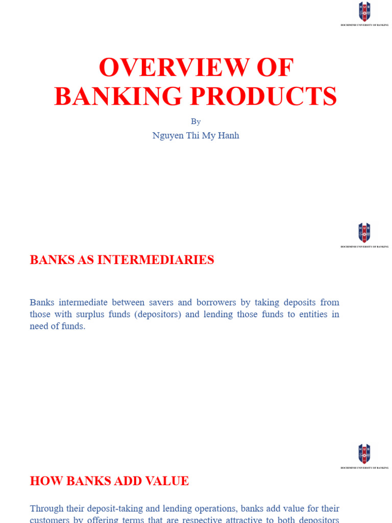 Overview of Banking Products | PDF | Banks | Loans