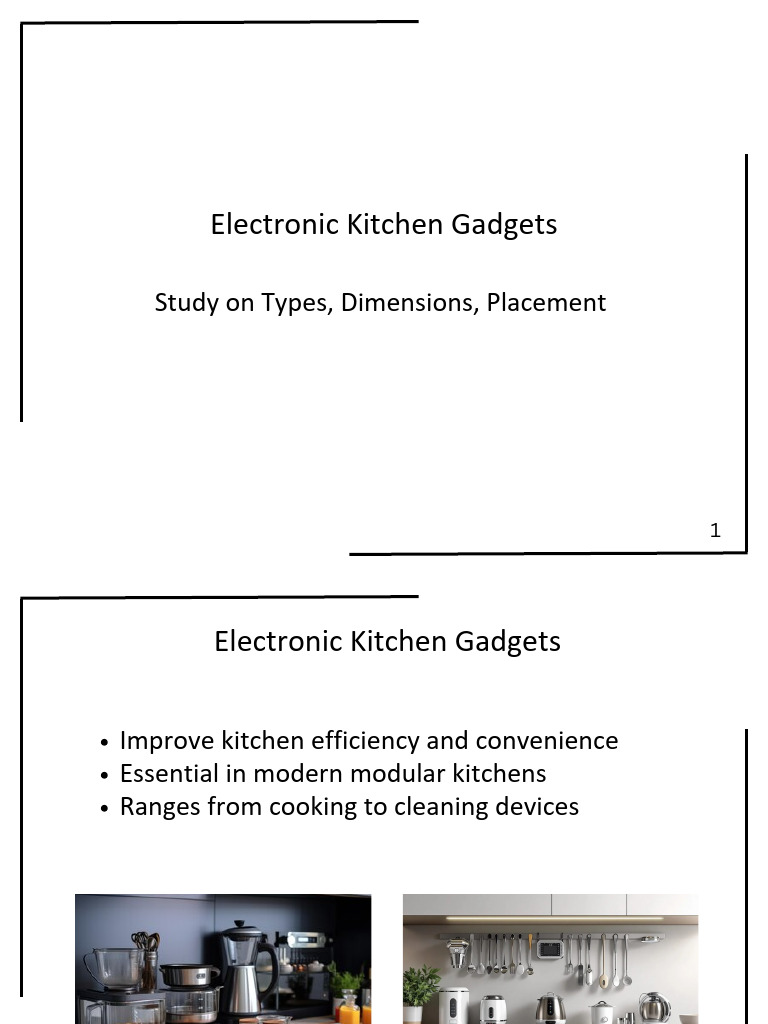 Essential Electronic Kitchen Gadgets Guide | PDF | Blender | Kitchen