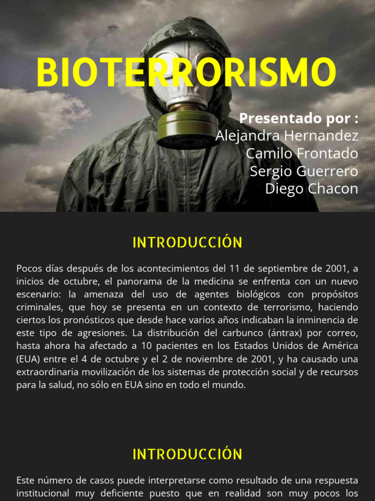 Bioterrorismo: Amenazas y Características | PDF | Bioterrorismo ...