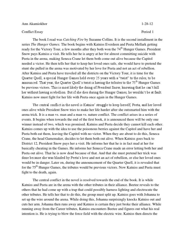 Conflict Essay PDF Violence Leisure