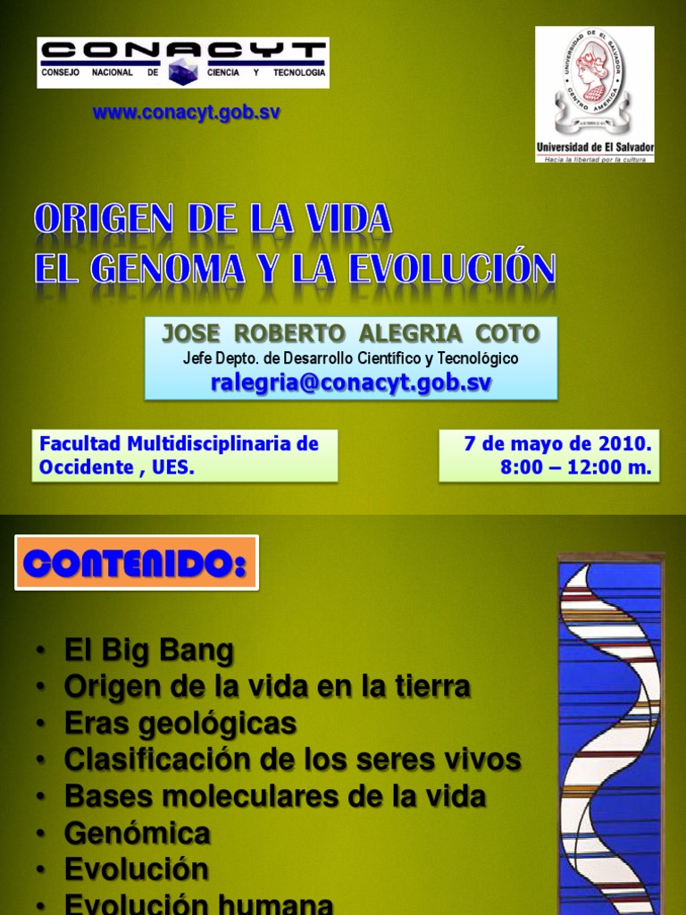 RA El Origen de La Vida El Genoma y La Evolucion | PDF