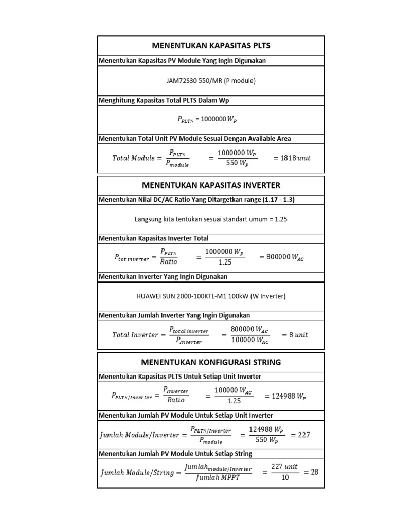 PV Module Capacity Calculation Guide | PDF | Manufactured Goods ...