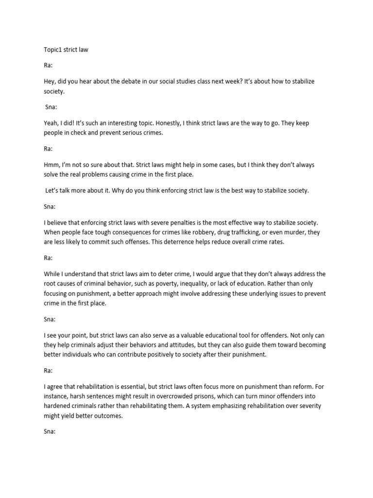 Debatable Conversation | PDF | Crimes | Crime & Violence
