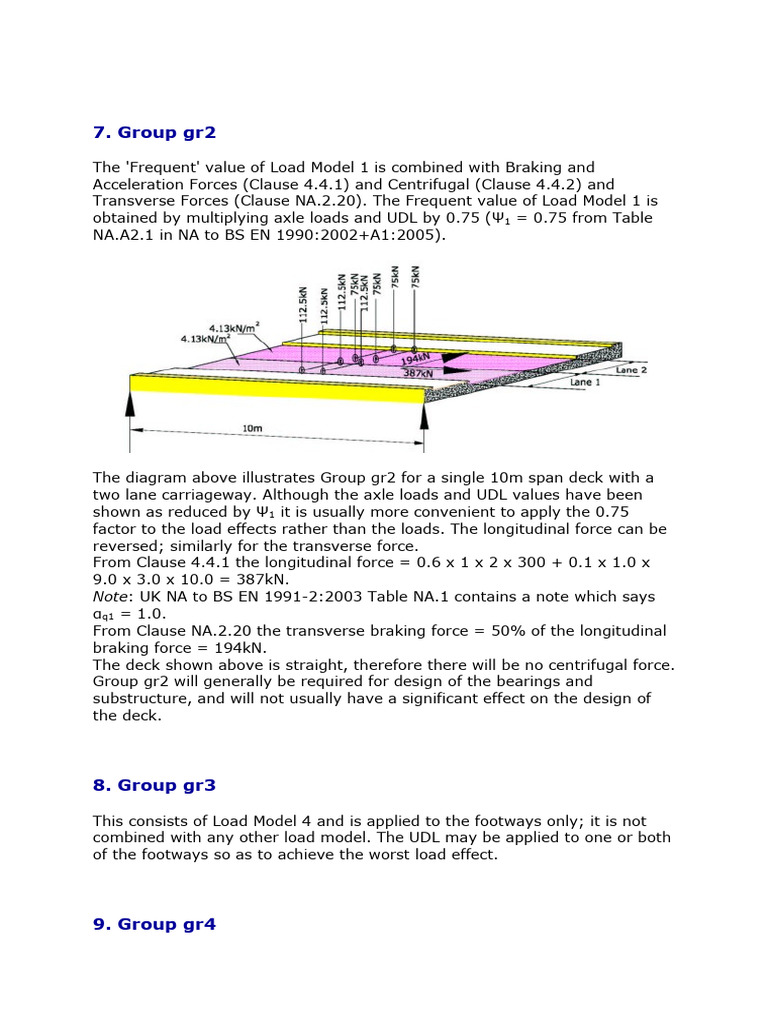 Load Models & Groups To UK National Annex (BS en 1991-2 2003) - 7 | PDF