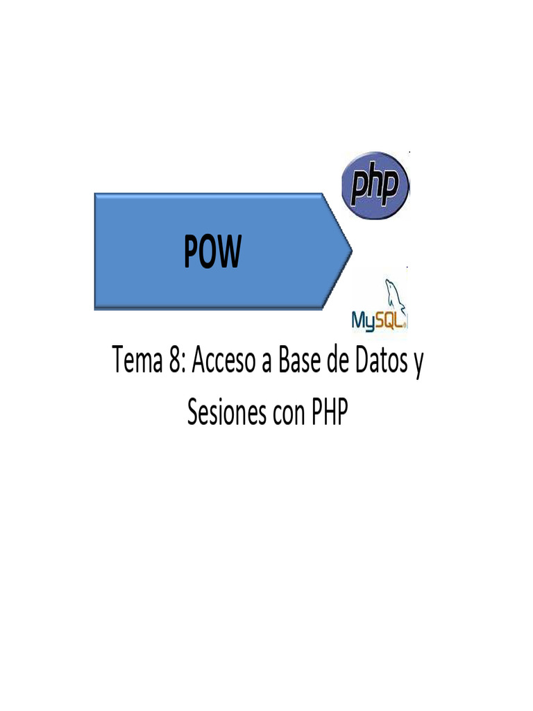 Acceso a Bases de Datos y Sesiones PHP | PDF | Bases de datos | Mi sql