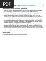 Amazon Online Return Instructions | PDF