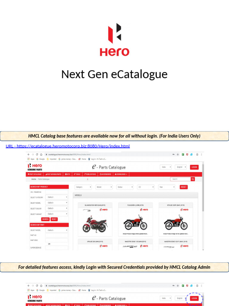 Next Gen HMCL eCatalogue Overview | PDF | World Wide Web | Internet & Web