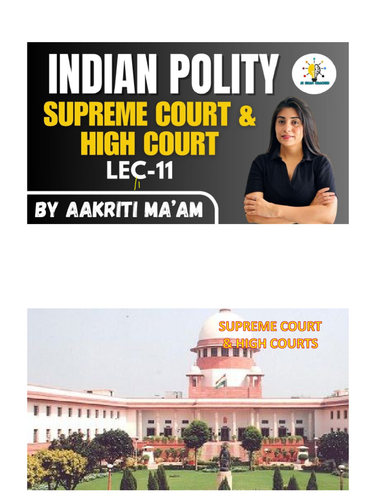 Overview of India's High Court System | PDF | Supreme Courts | Jurisdiction