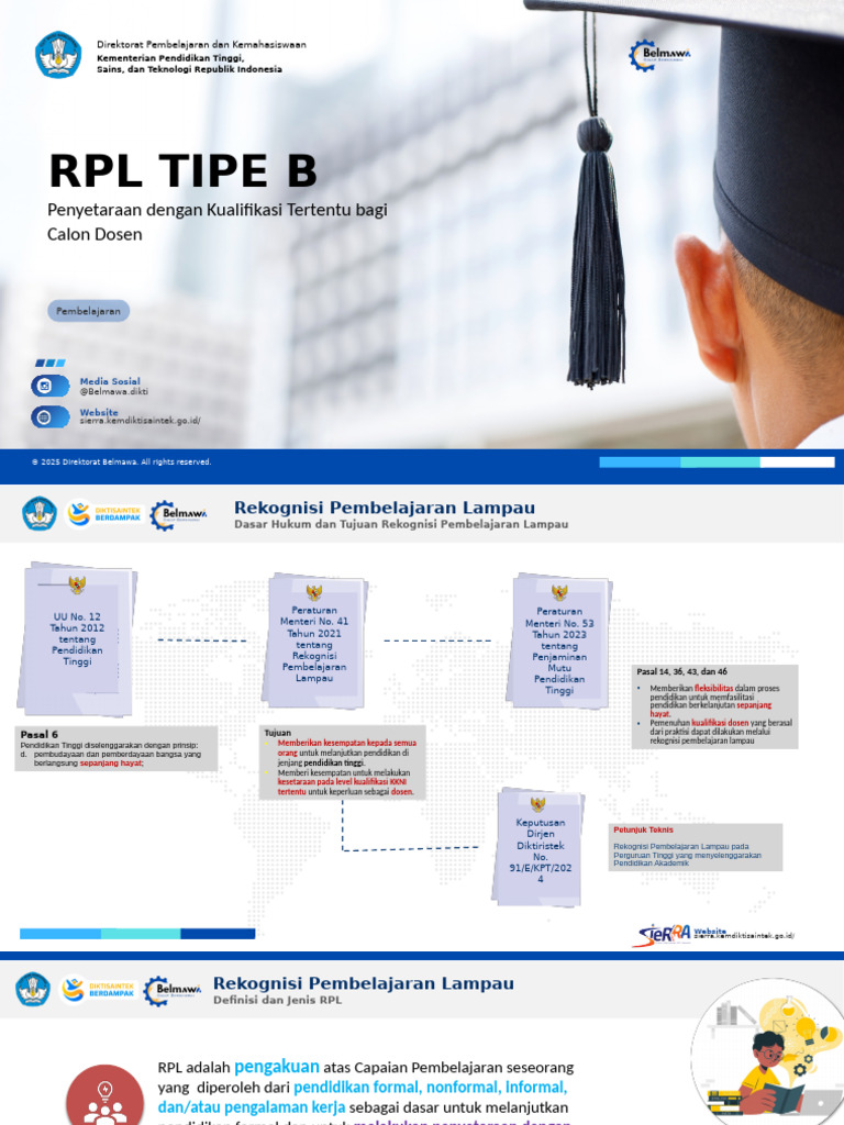 2025 - Kebijakan RPL Tipe B - Penyetaraan Kualifikasi Tertentu - Calon ...