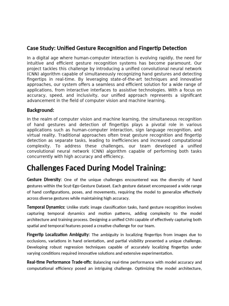Unified Gesture Recognition System | PDF | Machine Learning | Computer ...