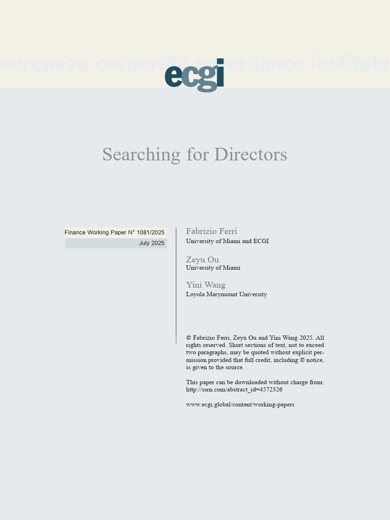 Director Recruitment and SEC Compliance | PDF | Hypothesis | U.S ...