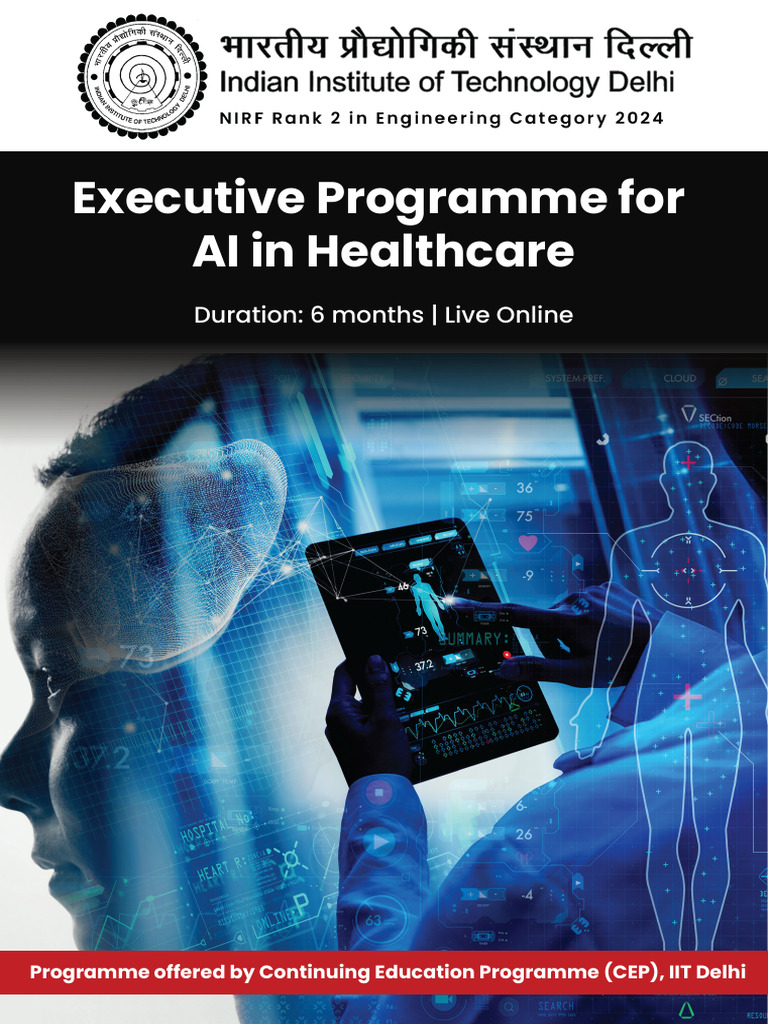 AI in Healthcare Executive Programme at IIT Delhi | PDF | Artificial ...