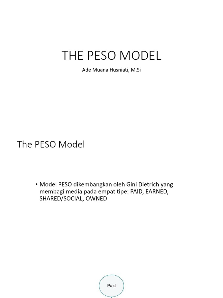 Strategi Efektif Model PESO di Media Sosial | PDF