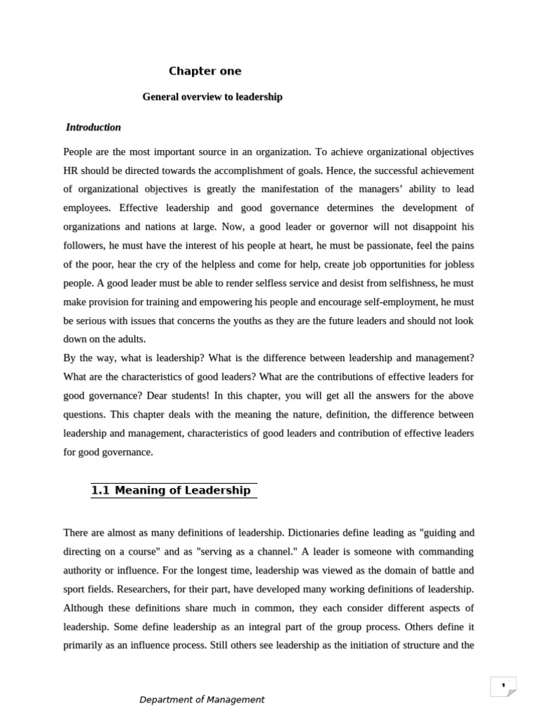 Overview of Leadership Principles | PDF | Power (Social And Political ...